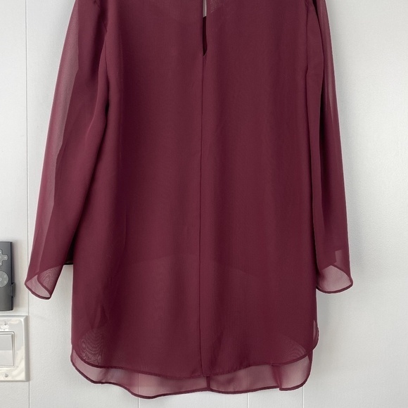 Jennifer Lopez sheer/semi-sheer flowy blouse size L - Picture 5 of 11